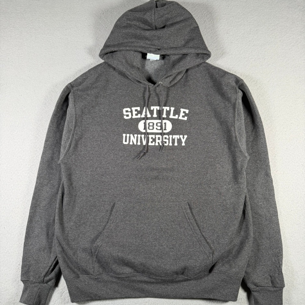 Champion Eco Fleece Seattle University Hoodie Mens Medium Gray CS2071-990